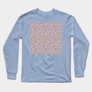 Happy Lollipop Sugar Candy Pattern - Blue Long Sleeve T-Shirt